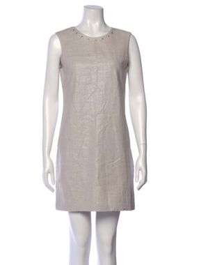 Cynthia Rowley Metallic Linen Studded Dress | Size 8 | Gently Used | (TC)